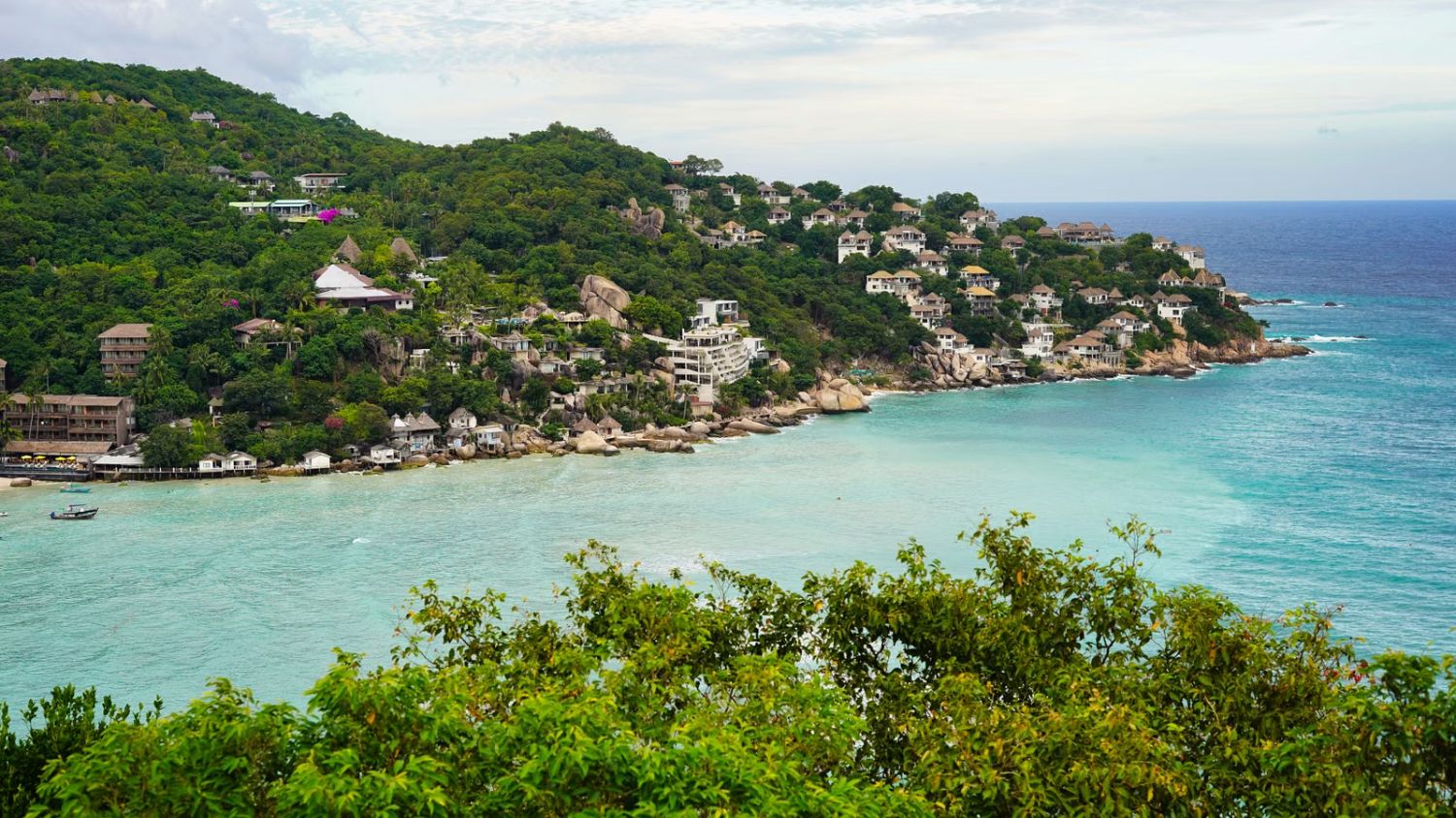 A quiet turquoise bay on Koh Phangan