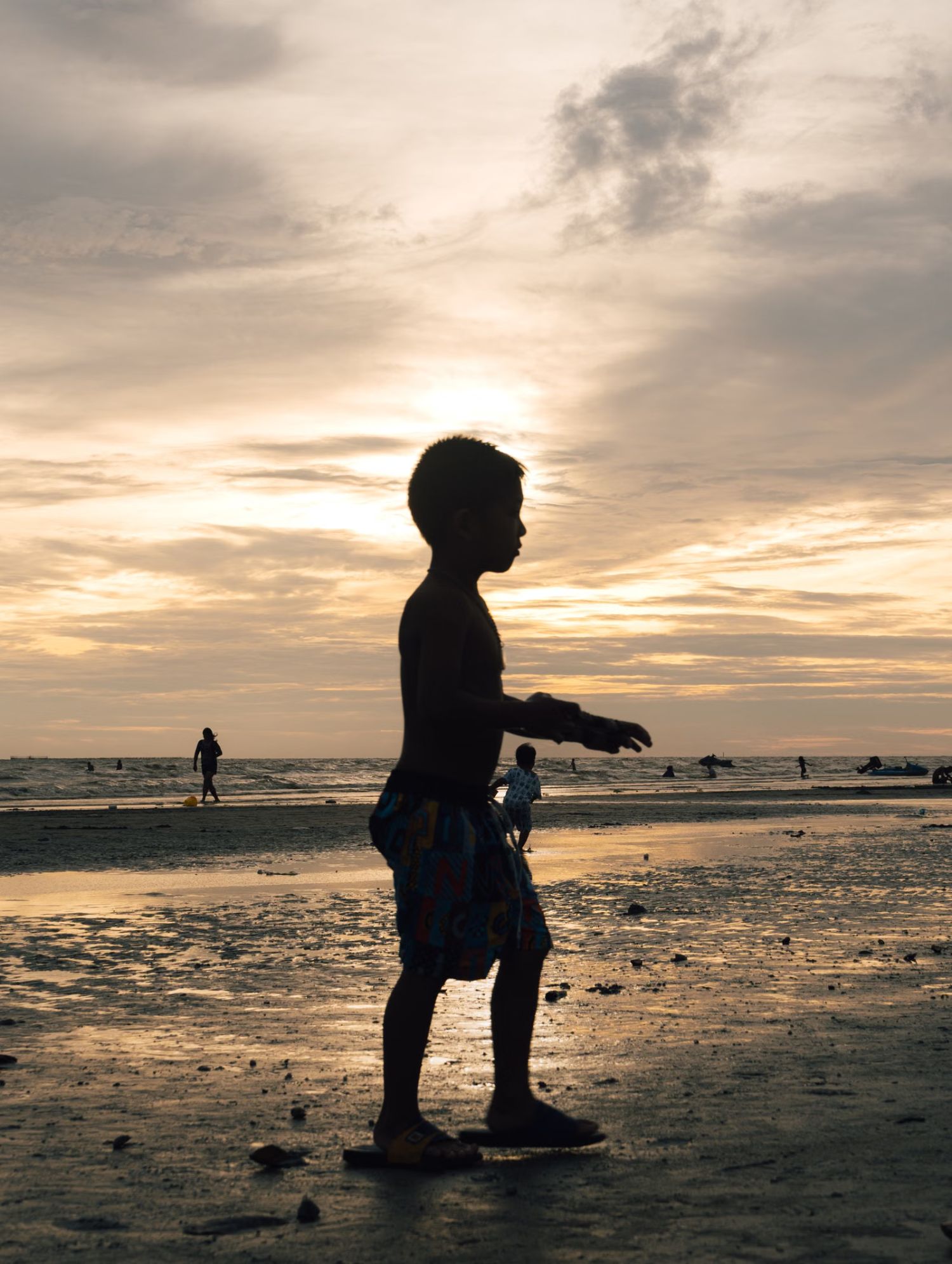 A child on a beach in Thailand