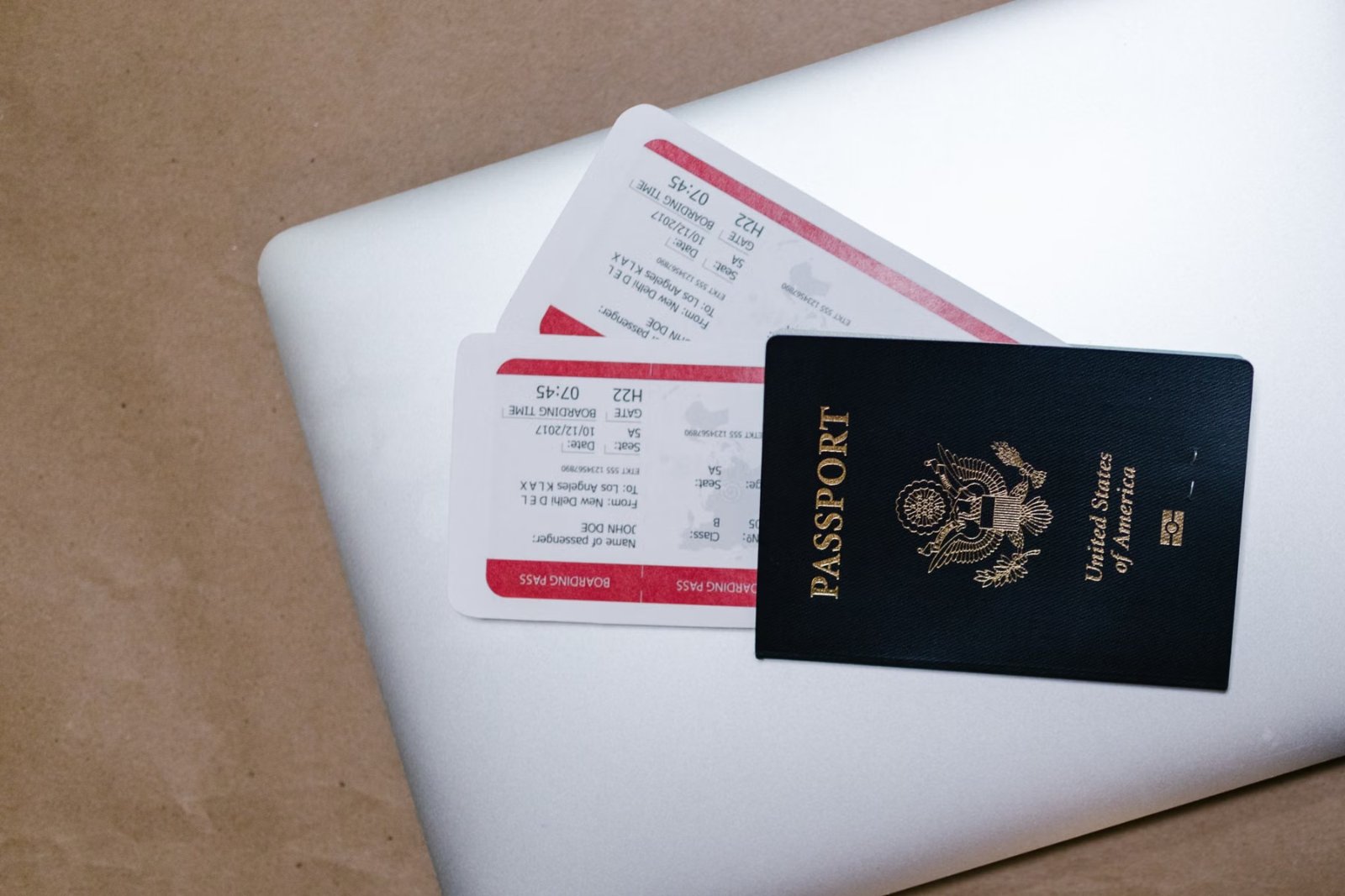 A passport and boarding pass ready for travel