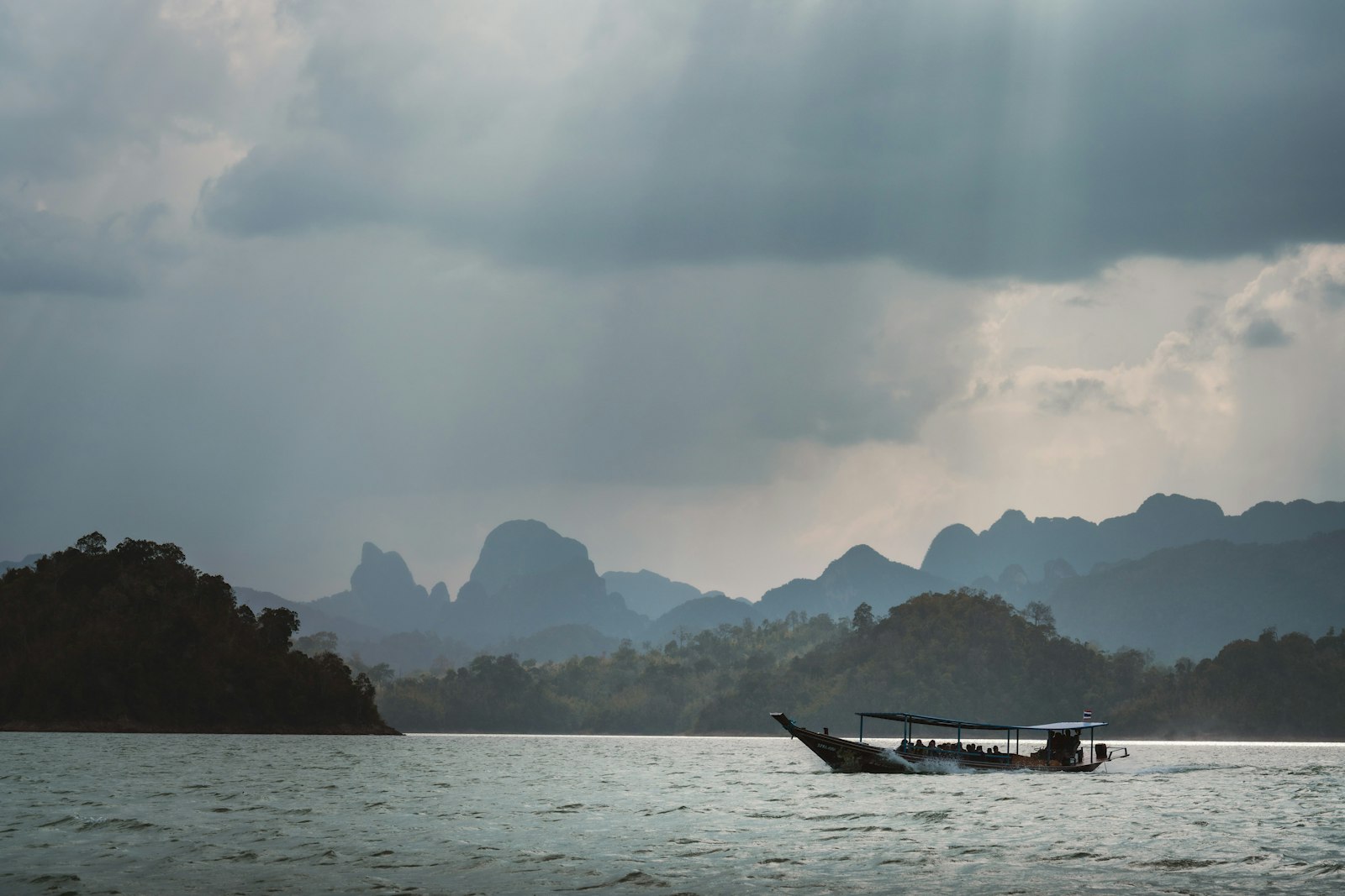 Longtail boat on Cheow Lan Lake, Khao Sok