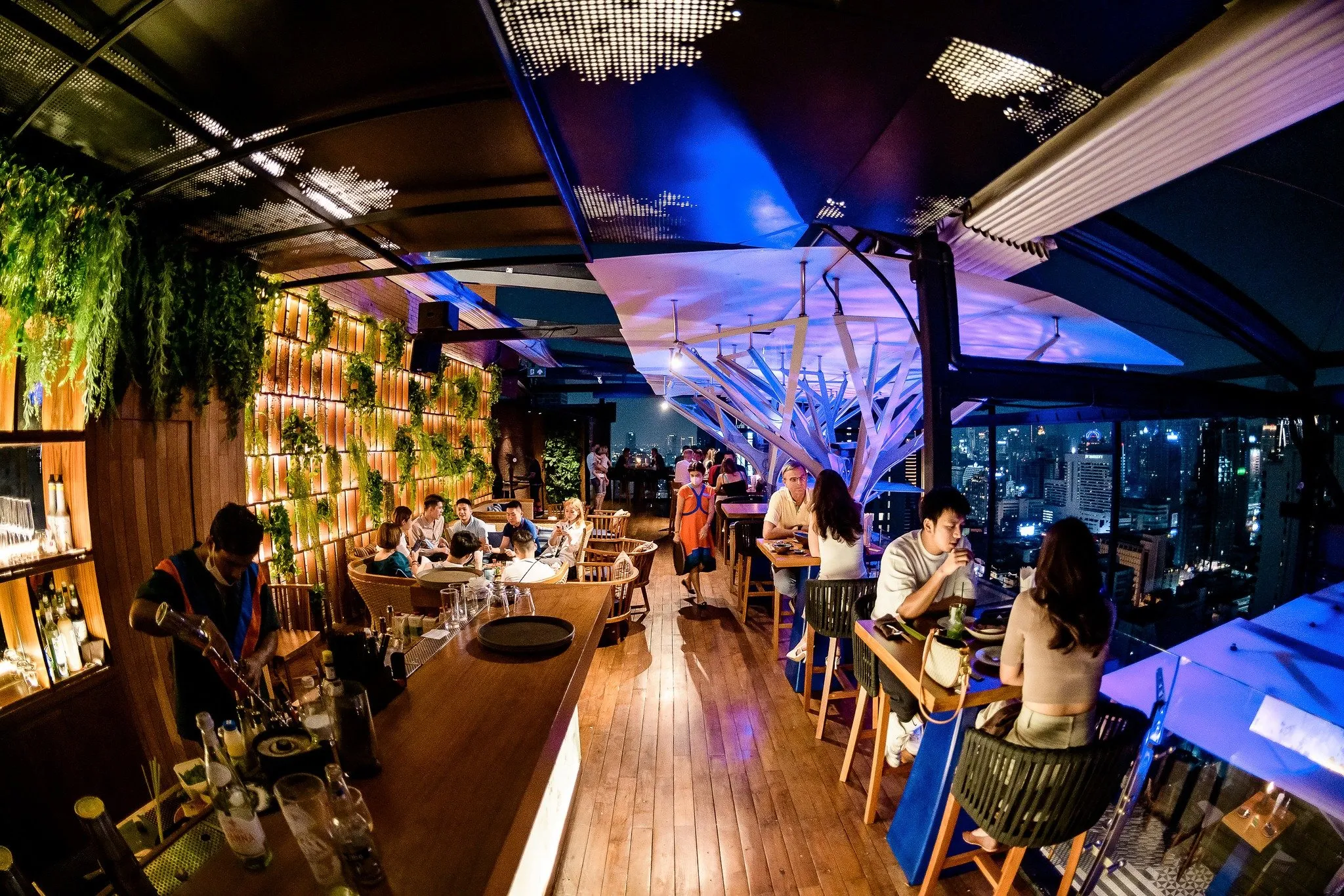 The garden rooftop of Above Eleven over Sukhumvit