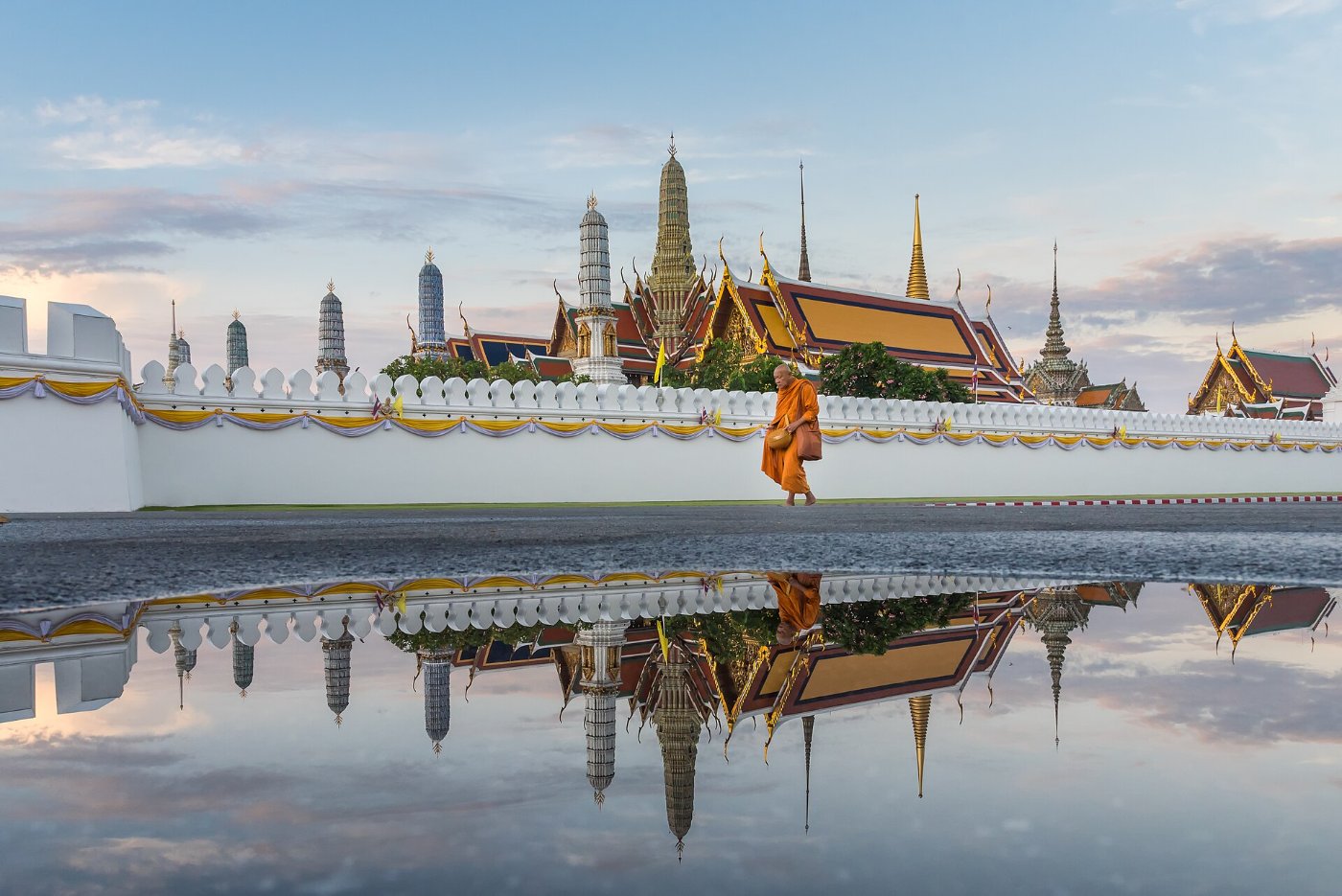 The gilded spires of the Grand Palace in Bangkok