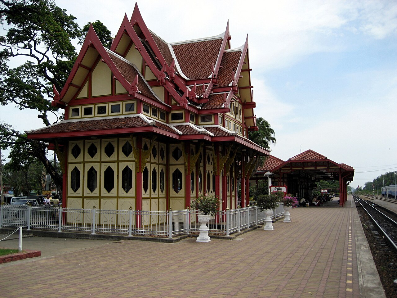 The teak railway station at Hua Hin with its royal waiting pavilion