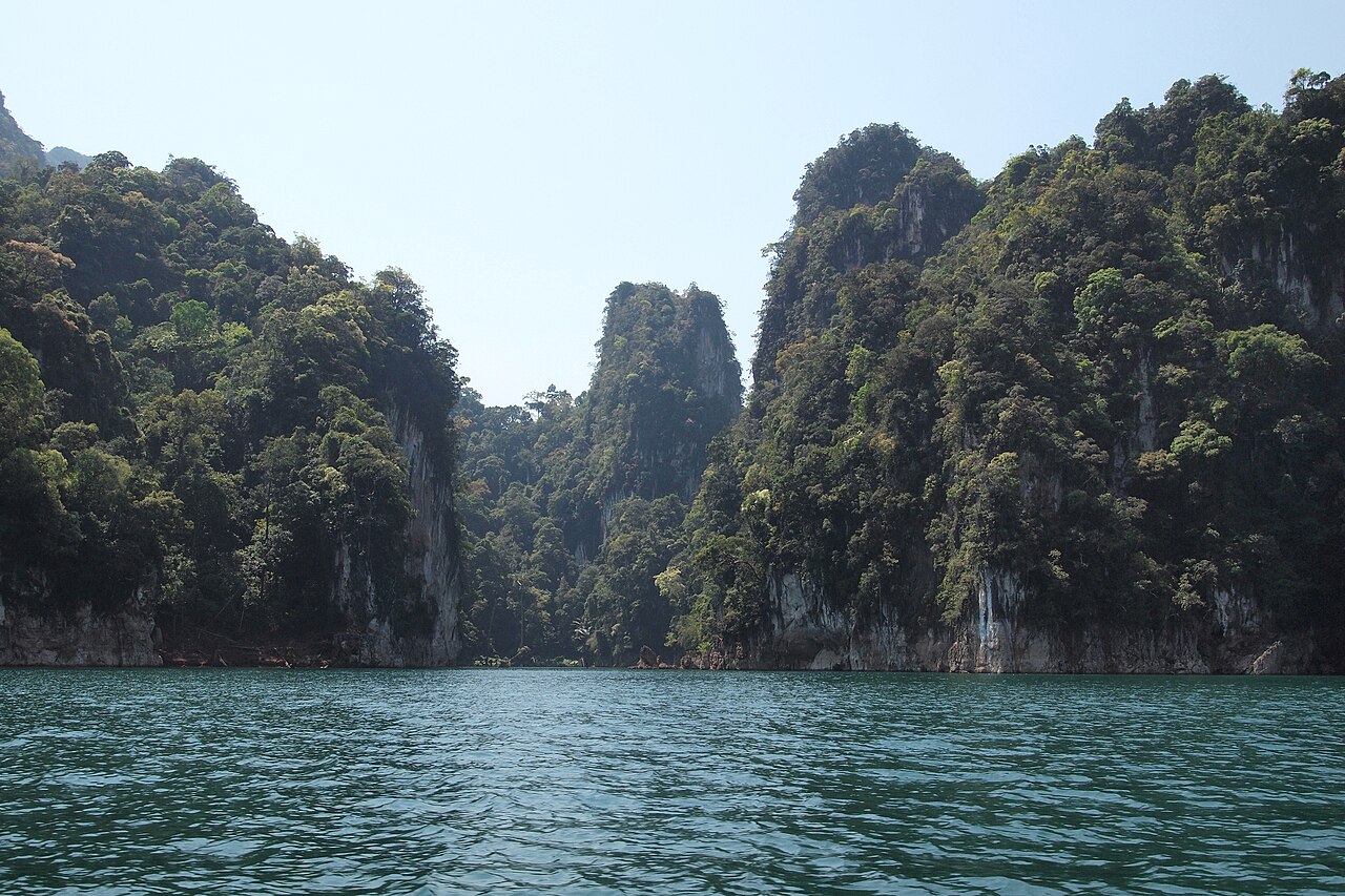 Limestone formations on Cheow Lan Lake